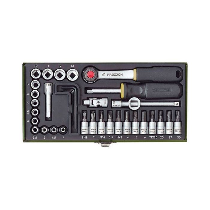 Set nasadnih ključeva 1/4" 36 kom 23080 PROXXON Set nasadnih ključeva 1/4" 36 kom 23080 PROXXON