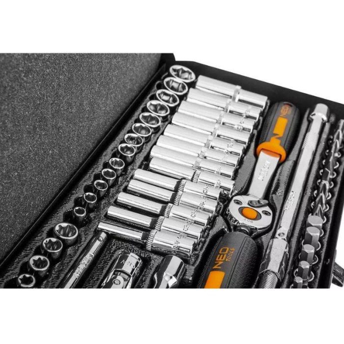 Set nasadnih ključeva 1/4" 63 kom NEO 10-008 - Slika 2