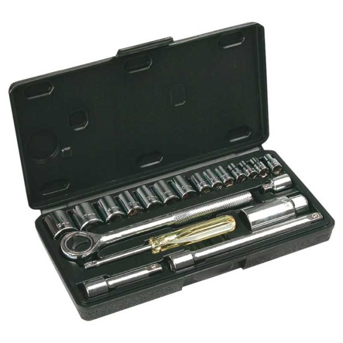 Set nasadnih ključeva 3/8" i 1/4" 20 kom TOP TOOLS 38D257 Set nasadnih ključeva 3/8" i 1/4" 20 kom TOP TOOLS 38D257