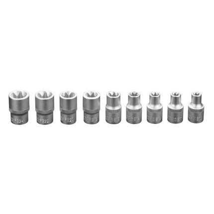 Set nasadnih ključeva Torx 1/2" E10-E24 9 kom NEO 08-649