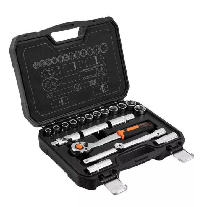 Set nasadnih ključeva s račnom 1/2" 20 kom NEO 10-032 Set nasadnih ključeva s račnom 1/2" 20 kom NEO 10-032