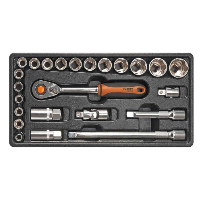 Set nasadnih ključeva s račnom 1/2" 24 kom NEO 84-270 Set nasadnih ključeva s račnom 1/2" 24 kom NEO 84-270