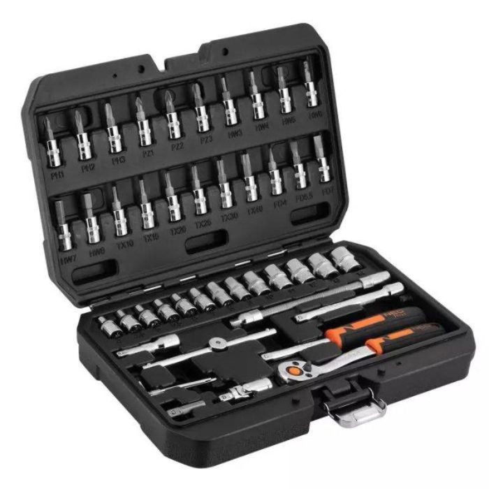 Set nasadnih ključeva s račnom 1/4" 46 kom NEO 10-004 Set nasadnih ključeva s račnom 1/4" 46 kom NEO 10-004