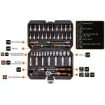 Set nasadnih ključeva s račnom 1/4" 53 kom NEO 10-006 - Slika 3