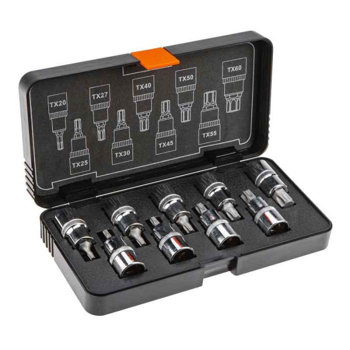 Set nasadnih ključeva torx 1/2" 9 kom NEO 08-707 Set nasadnih ključeva torx 1/2" 9 kom NEO 08-707
