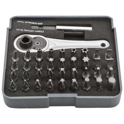 Set nastavaka/bitova s račnom 1/4" 38 kom NEO 06-105