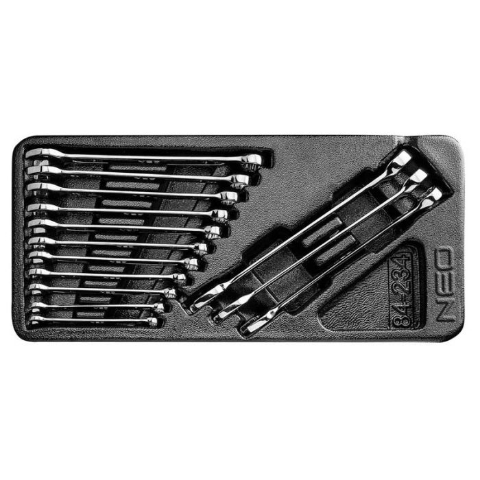 Set okasto-viljuškastih ključeva 6-19 mm 14 kom NEO 84-234 Set okasto-viljuškastih ključeva 6-19 mm 14 kom NEO 84-234