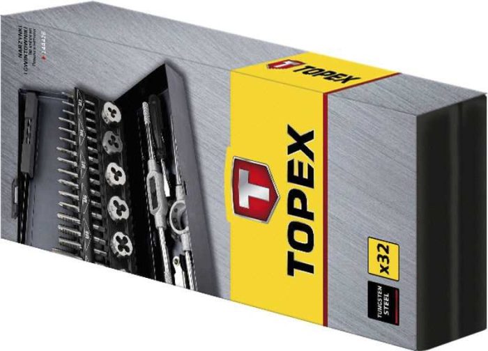 Set ureznica i nareznica M3-M12 32 kom TOPEX 14A426 - Slika 2