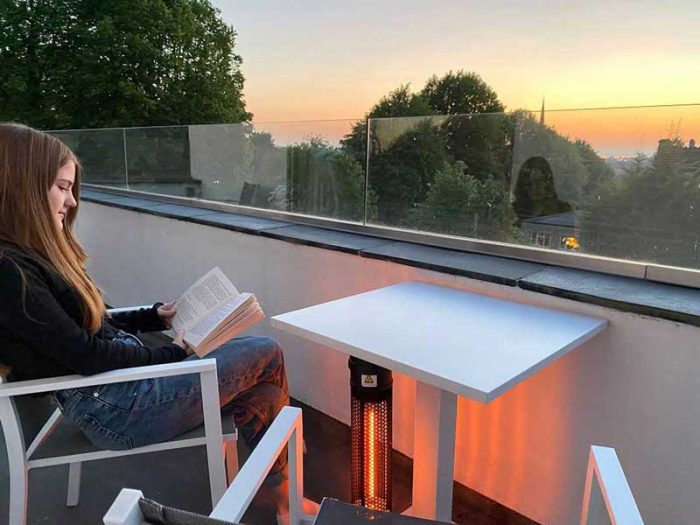 Stojeća električna halogena grijalica 1000 W NEO 90-035 - Slika 7