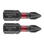 Udarni bit nastavak PH1 x 25- PH3 x 25 mm 2 kom GRAPHITE 56H500-56H502