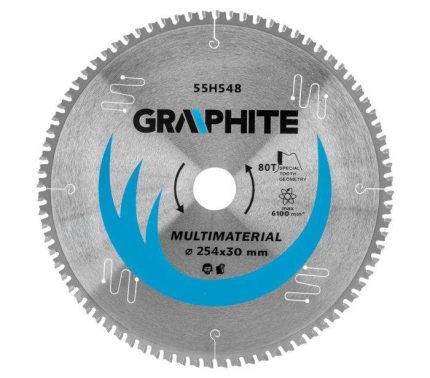 Univerzalna rezna ploča 254x30 mm 80 zubi GRAPHITE 55H548