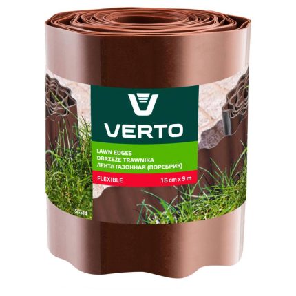 VERTO vrtna fleksibilna ograda 15 cm x 9 m smeđa 15G514