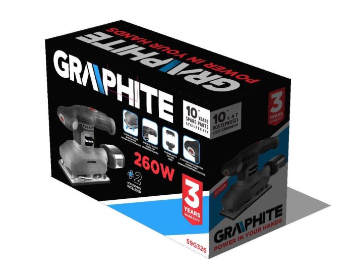Vibracijska-brusilica-260W-baza-90-x-187-mm-59G326-GRAPHITE-3 Vibracijska brusilica 260W, baza 90 x 187 mm 59G326 GRAPHITE - Slika 4