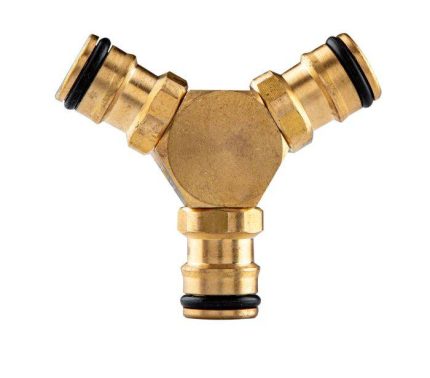 Y račva za vrtno crijevo od mesinga - 3 kraka NEO 15-748