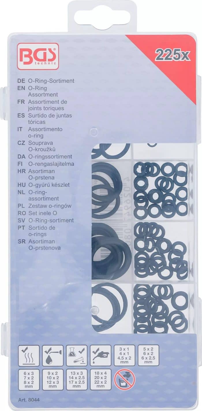 Asortiman O-prstena | Ø 3 - 22 mm | 225-dijelni - Slika 3