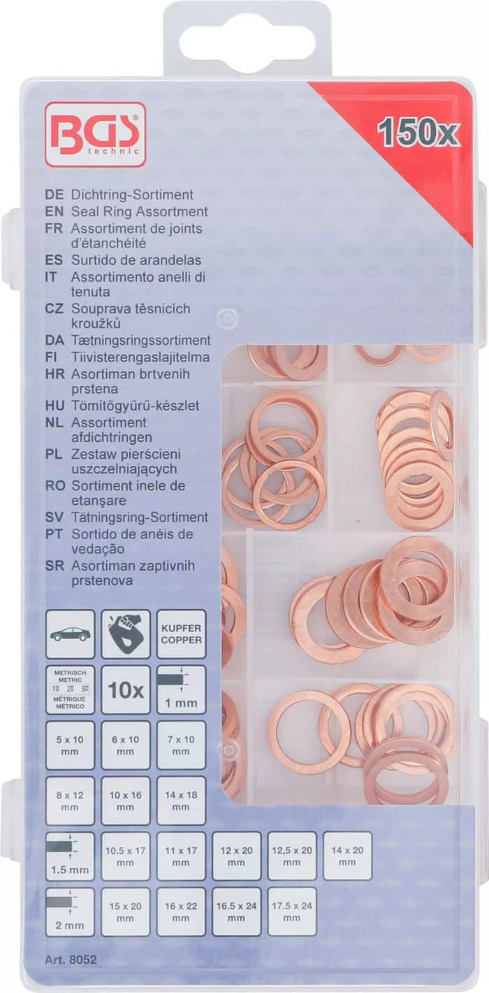 Asortiman brtvenih prstena | bakar | 150-dijelni - Slika 3