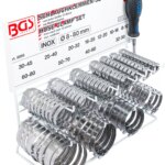 Asortiman stezaljki crijeva | nehrđajući čelik | na ploči | 111-dijelni