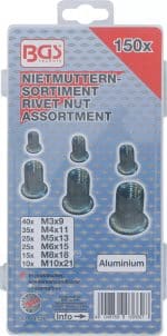 Asortiman zakovica s maticom | aluminij | 150-dijelni - Slika 3