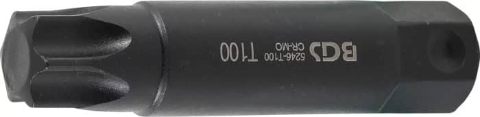 Bit | dužina 100 mm | vanjski šesterokutni pogon 22 mm | T-profil (za Torx) T100 Bit | dužina 100 mm | vanjski šesterokutni pogon 22 mm | T-profil (za Torx) T100