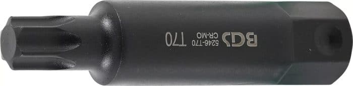 Bit | dužina 100 mm | vanjski šesterokutni pogon 22 mm | T-profil (za Torx) T70 Bit | dužina 100 mm | vanjski šesterokutni pogon 22 mm | T-profil (za Torx) T70