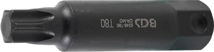 Bit | dužina 100 mm | vanjski šesterokutni pogon 22 mm | T-profil (za Torx) T80 Bit | dužina 100 mm | vanjski šesterokutni pogon 22 mm | T-profil (za Torx) T80