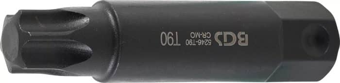 Bit | dužina 100 mm | vanjski šesterokutni pogon 22 mm | T-profil (za Torx) T90 Bit | dužina 100 mm | vanjski šesterokutni pogon 22 mm | T-profil (za Torx) T90