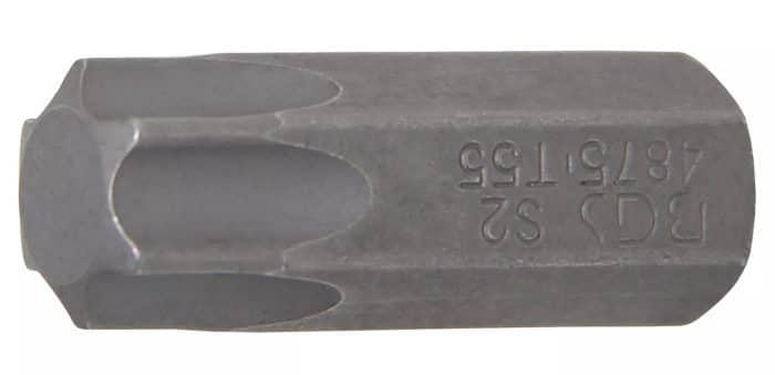 Bit | dužina 30 mm | vanjski šesterokutni pogon 10 mm (3/8") | T-profil (za Torx) T55 Bit | dužina 30 mm | vanjski šesterokutni pogon 10 mm (3/8") | T-profil (za Torx) T55
