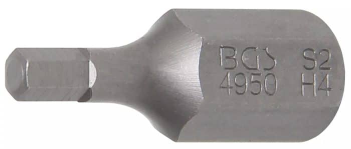 Bit | dužina 30 mm | vanjski šesterokutni pogon 10 mm (3/8") | unutarnji šesterokut 4 mm Bit | dužina 30 mm | vanjski šesterokutni pogon 10 mm (3/8") | unutarnji šesterokut 4 mm