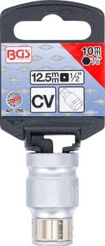 Bit prilagodnik s pričvrsnom kuglom | unutarnji četverokut 12,5 mm (1/2") | unutarnji šesterokut 10 mm (3/8") - Slika 3