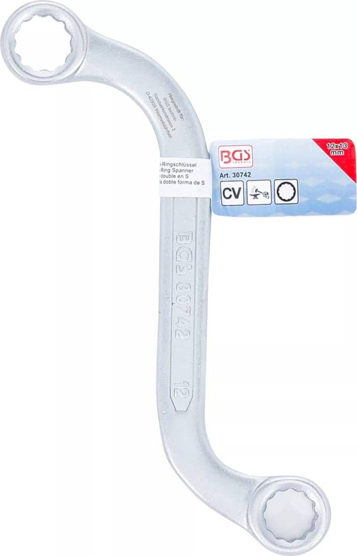 Dvostruki okasti ključ S-oblika, dvanaesterokutni | 12 x 13 mm - Slika 4