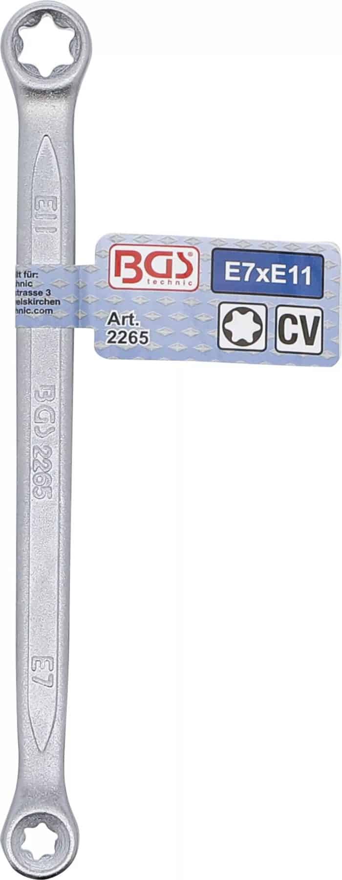 Dvostruki okasti ključ s prstenastom glavom E-profila | E7 x E11 - Slika 4