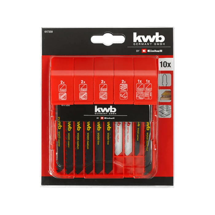 KWB 10-dijelni set listova za ubodnu pilu drvo/metal - Slika 2