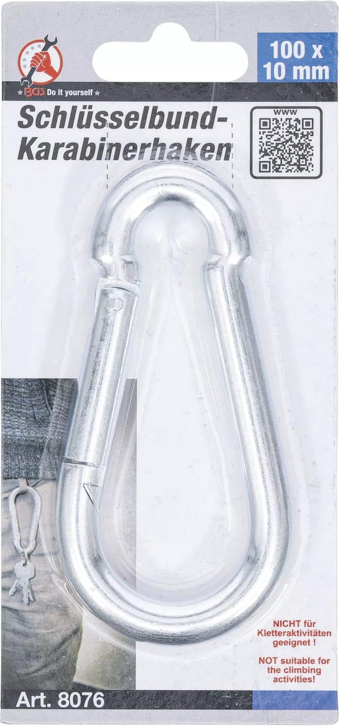 Karabinska kuka za svežanj ključeva | 100 x 10 mm - Slika 4