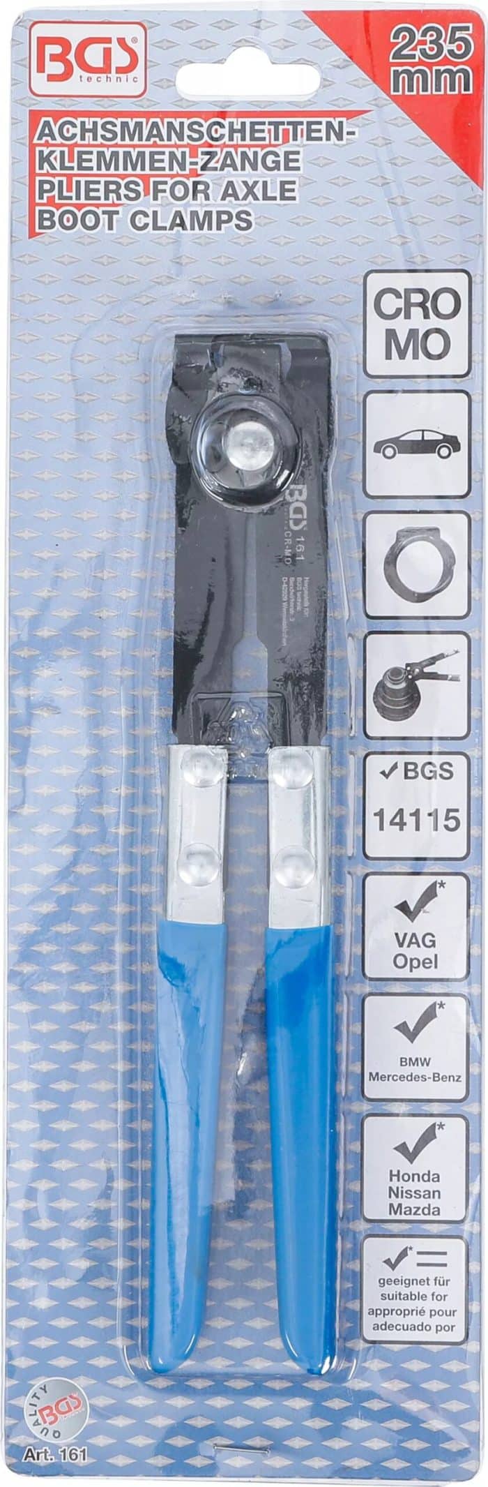 Kliješta za spojnice manžeta osovine | 235 mm - Slika 7