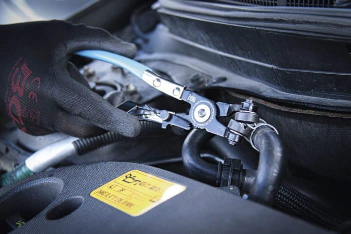 Kliješta za stezaljke crijeva | pod kutom | sa ustavljačkom funkcijom | 220 mm - Slika 3