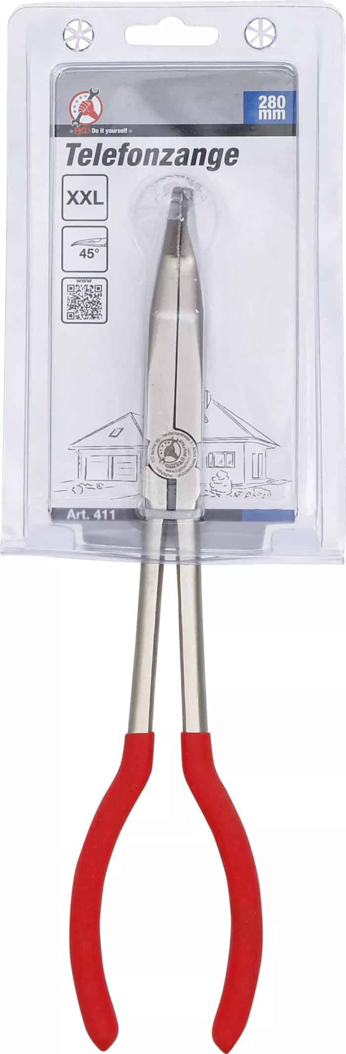 Kliješta za telefon | ekstra duga | savijena 45° | 280 mm - Slika 4