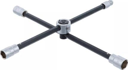 Križasti ključ za kotače sa zglobom | za automobile | četverokutni | 17 x 19 x 21 x 12