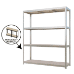 POLICA ZA TEŠKE TERETE METAL/DRVO 180X160X60cm/4 POLICE/1000Kg