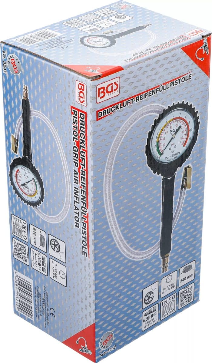 Pneumatski pištolj za gume | 0 - 12 bara - Slika 4