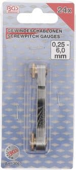 Predložak za navoje | 24 listića | metrički 0,25 - 6,00 mm - Slika 4