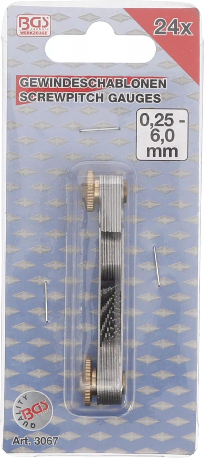 Predložak za navoje | 24 listića | metrički 0,25 - 6,00 mm - Slika 4