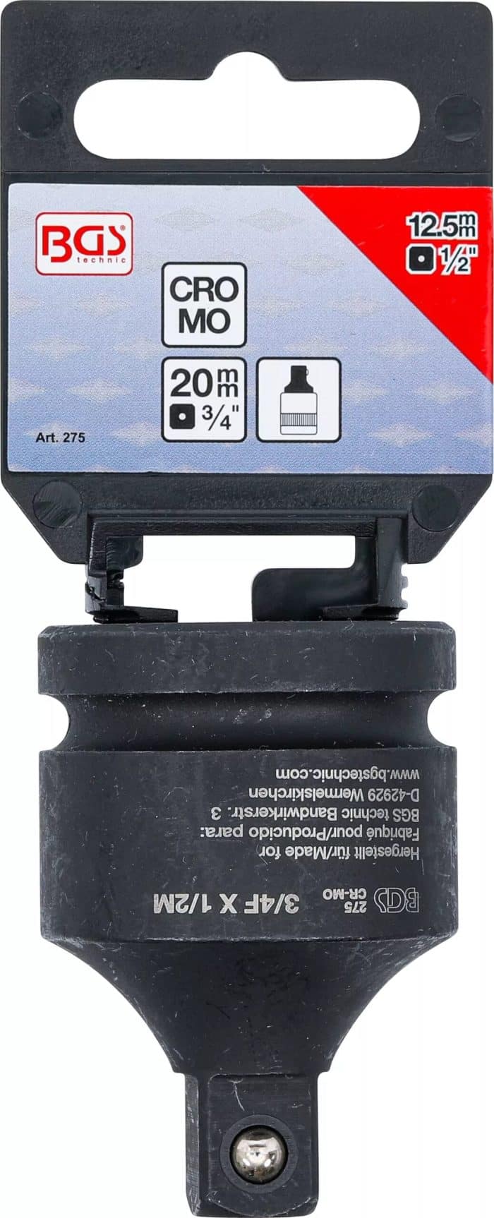 Prilagodnik za teretni utični ključ | unutarnji četverokut 20 mm (3/4") - vanjski četverokut 12,5 mm (1/2") - Slika 3