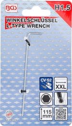 Šesterokutni ključ | ekstra dugi | unutarnji šesterokut/unutarnji šesterokut s kuglastom glavom 1,5 mm - Slika 3