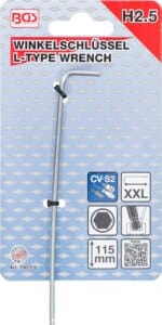 Šesterokutni ključ | ekstra dugi | unutarnji šesterokut/unutarnji šesterokut s kuglastom glavom 2,5 mm - Slika 4