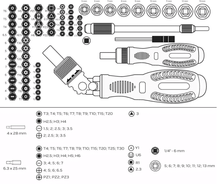 NEO Set bit nastavaka s držačem 69/1, 06-116 - Slika 2