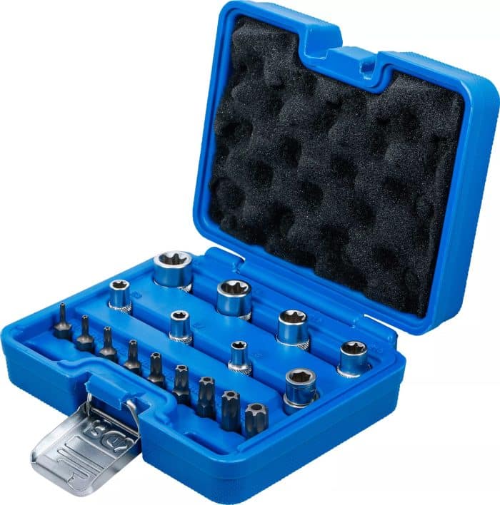Set bitova i utičnih ključeva | E-profil / T-profil (za Torx) | 17-dijelni - Slika 3