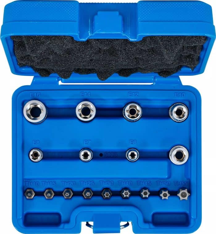 Set bitova i utičnih ključeva | E-profil / T-profil (za Torx) | 17-dijelni - Slika 4