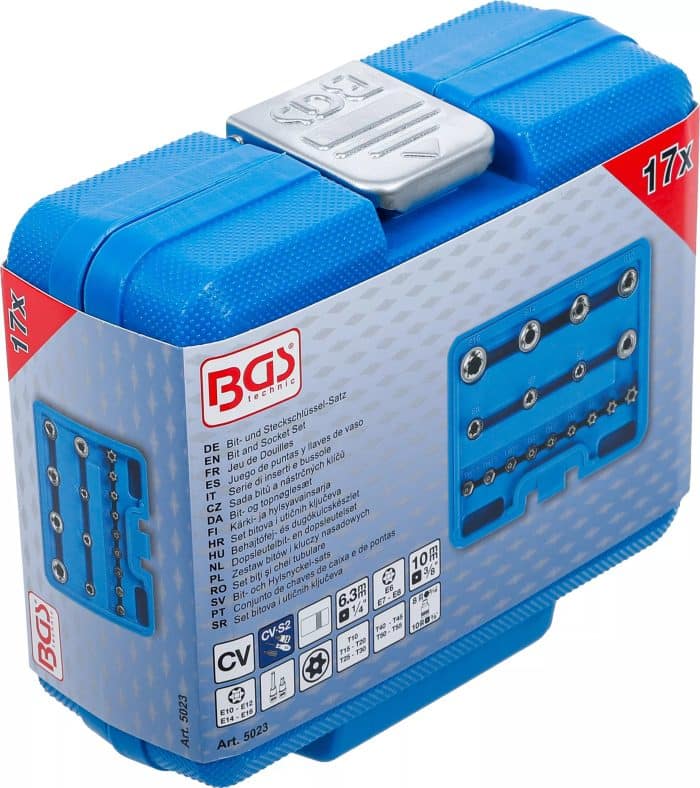 Set bitova i utičnih ključeva | E-profil / T-profil (za Torx) | 17-dijelni - Slika 6