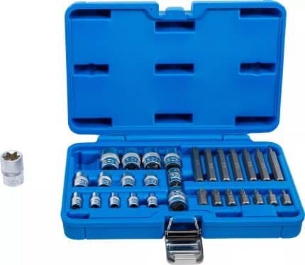 Set bitova i utičnih ključeva | E-profil / T-profil (za Torx) | 30-dijelni