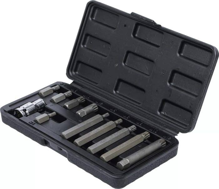Set bitova | vanjski šesterokutni pogon 10 mm (3/8") | unutarnje ozubljenje (za XZN) | 11-dijelni - Slika 3